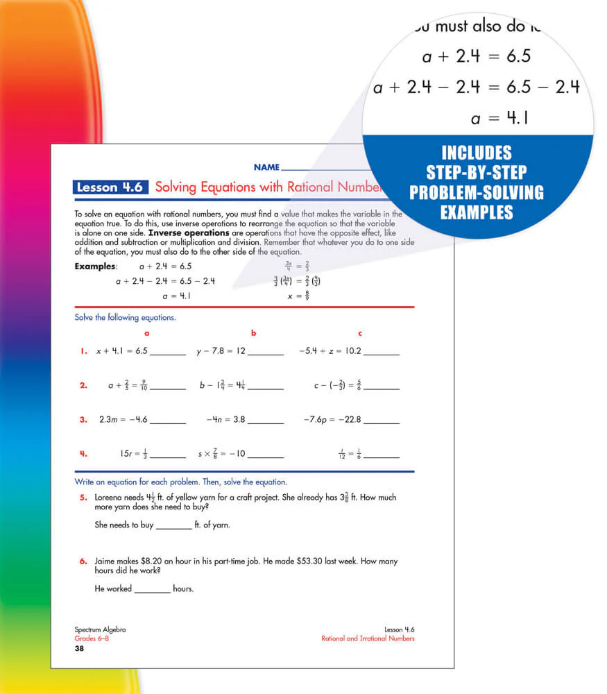 Spectrum Algebra Grades 6-8 - Image 2