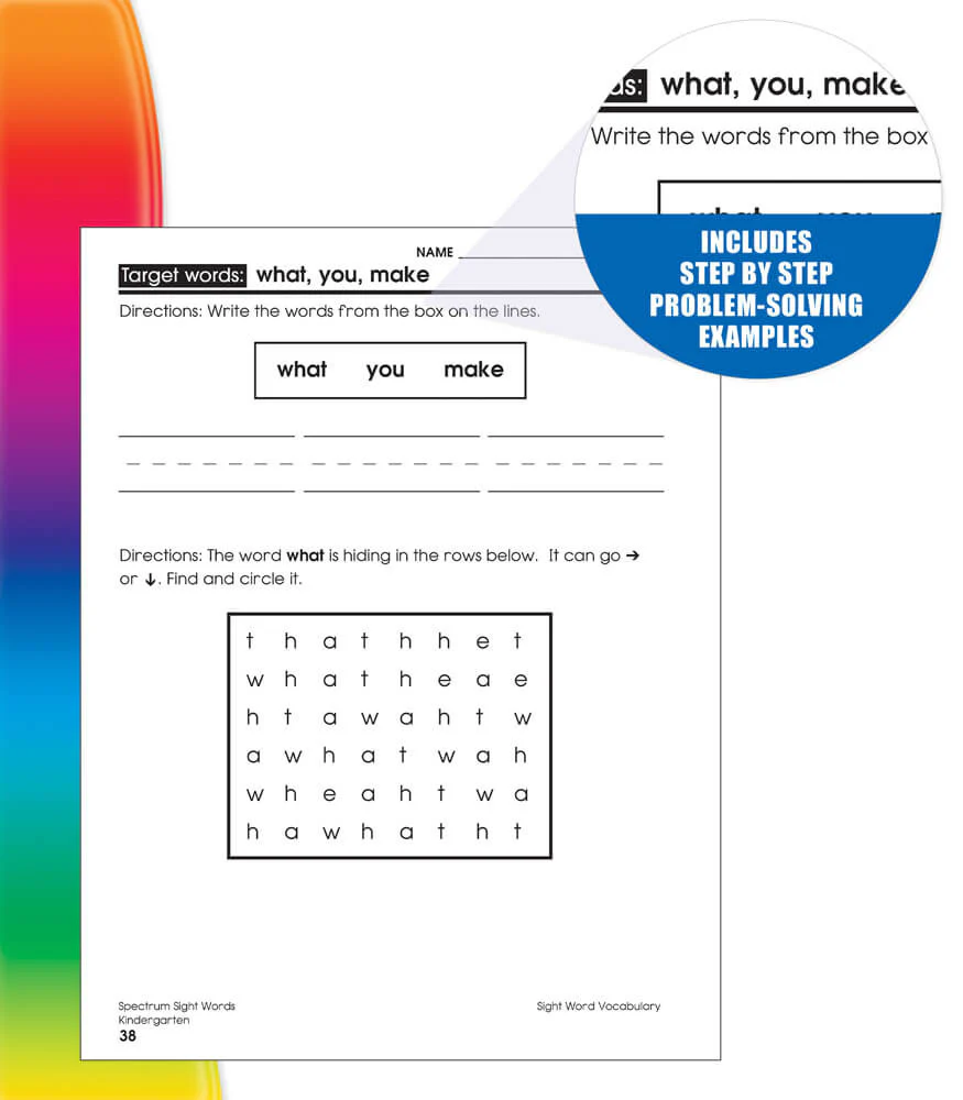 Spectrum Sight Words Kindergarten - Image 2
