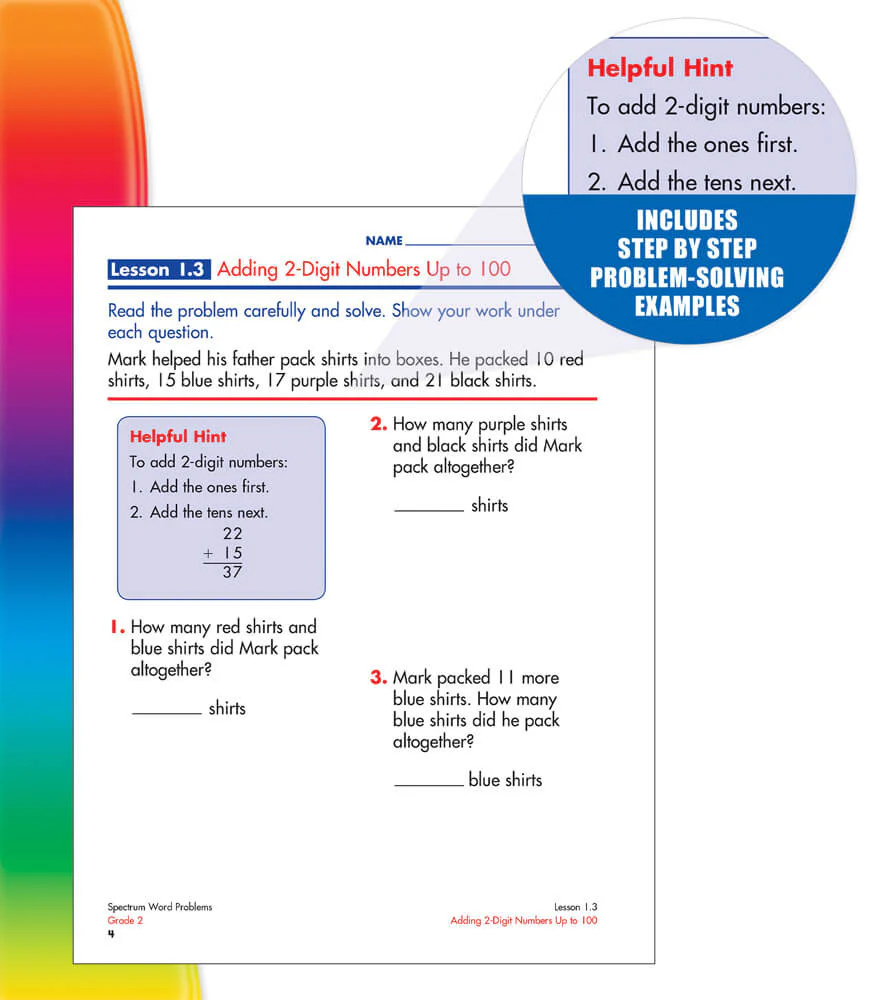 Spectrum Word Problems Grade 2 - Image 2