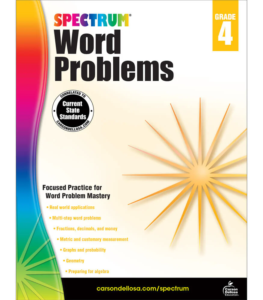 Spectrum Word Problems Grade 4