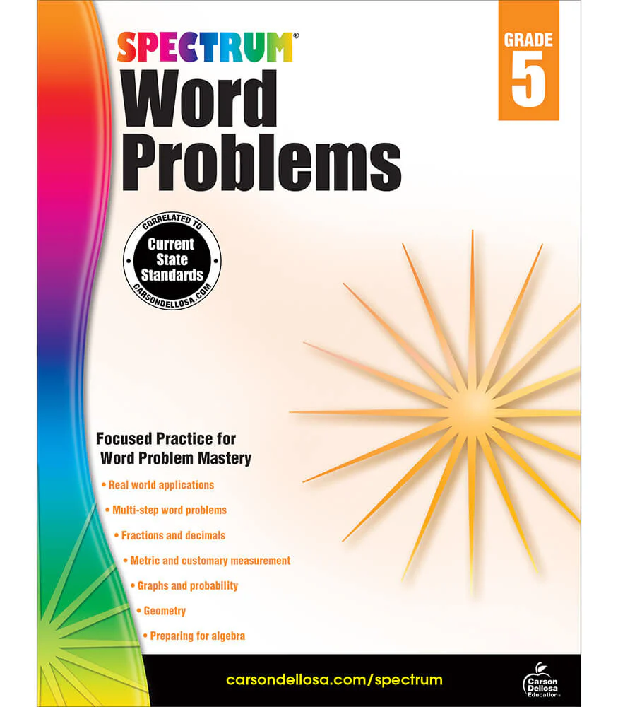 Spectrum Word Problems Grade 5