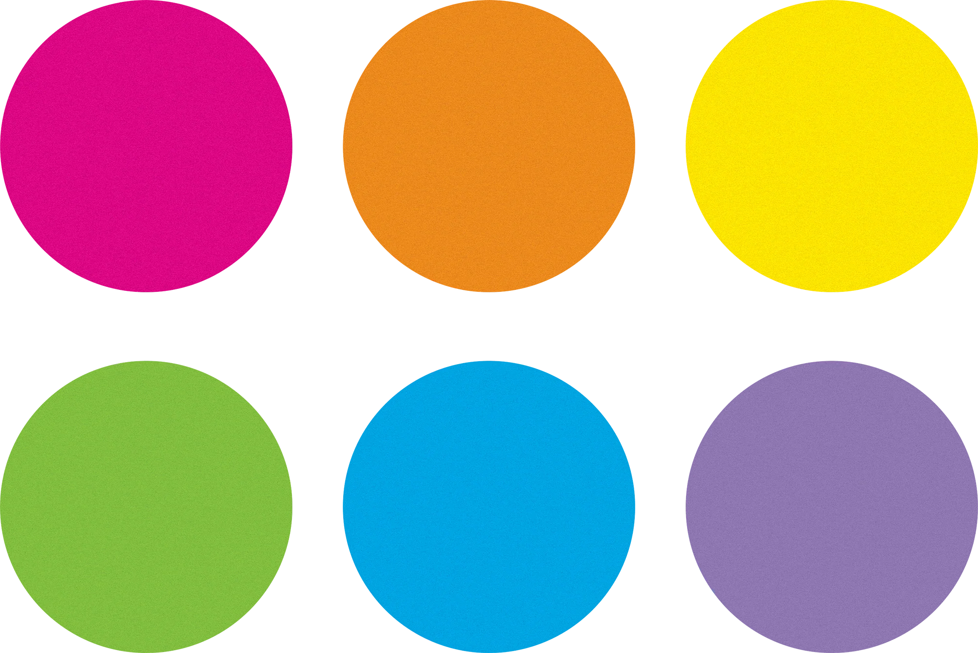 Spot On® Dry-Erase Desktop Writing Spots Bright Circles - 10-1/2"