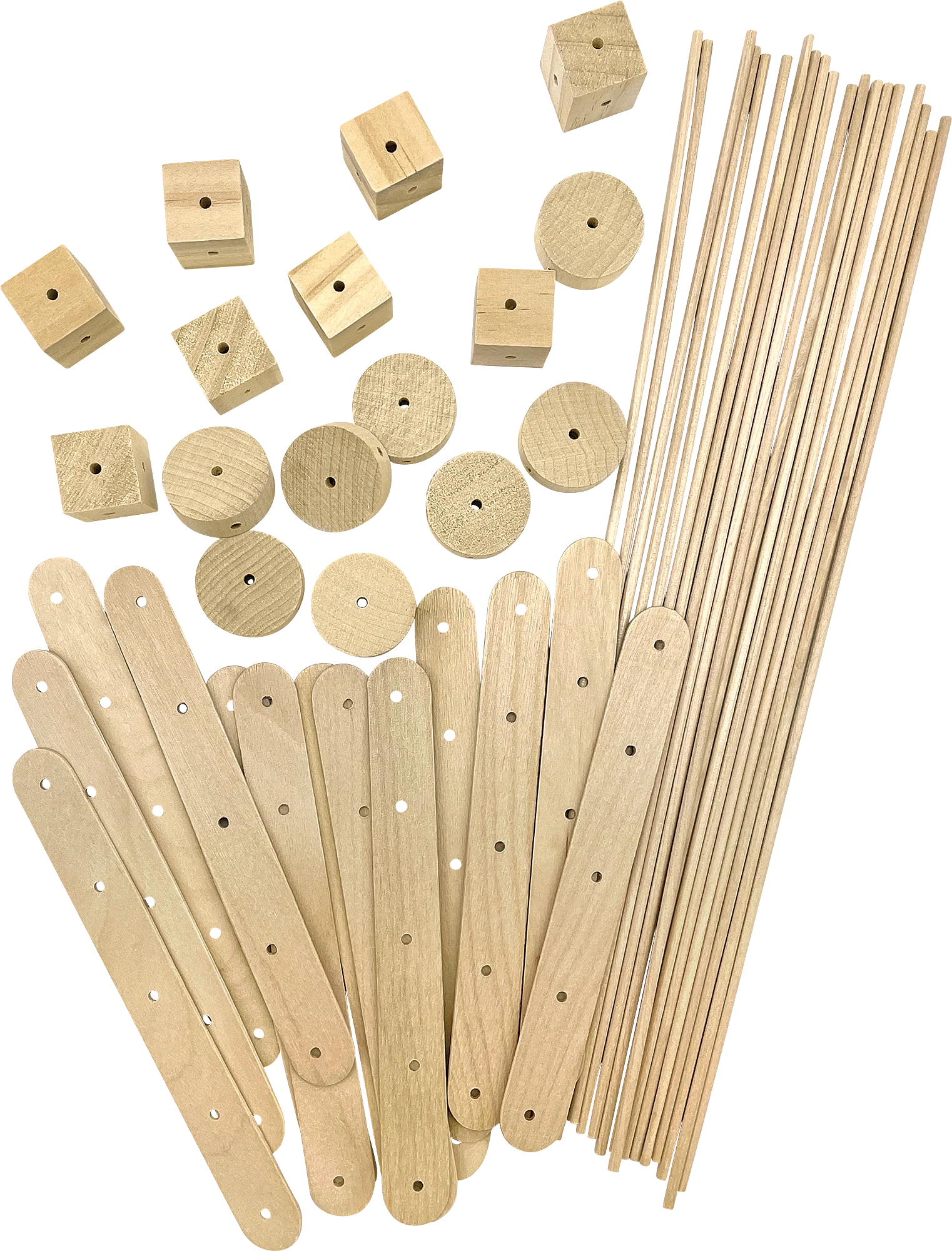 STEM Basics: Wood Construction Kit - 66 count