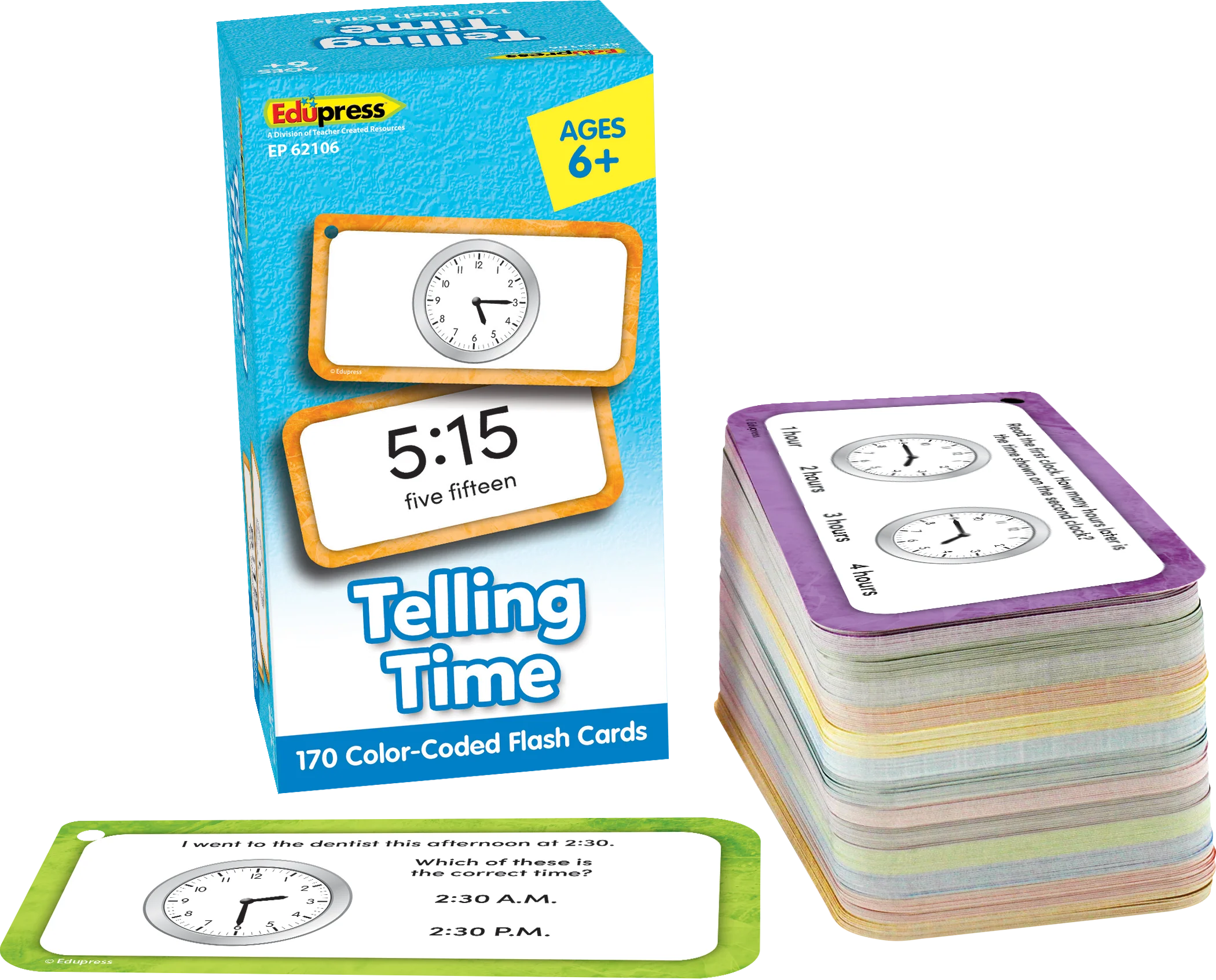 Telling Time Flash Cards Deluxe Set