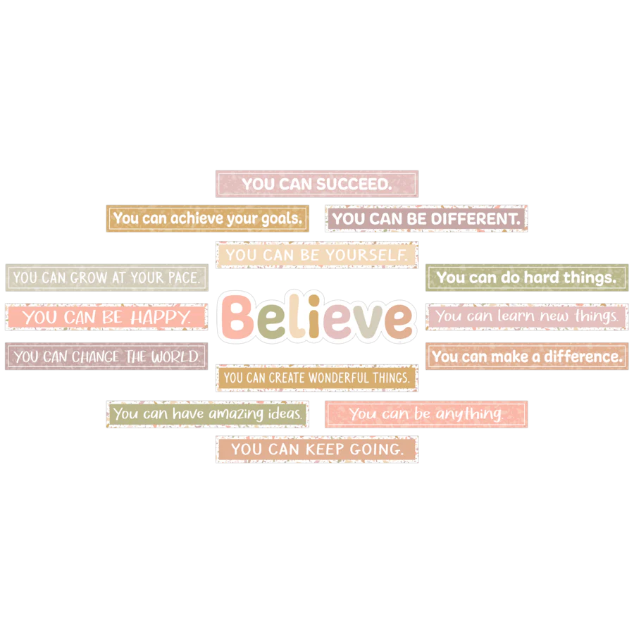 Terrazzo Tones Believe You Can Mini Bulletin Board Set