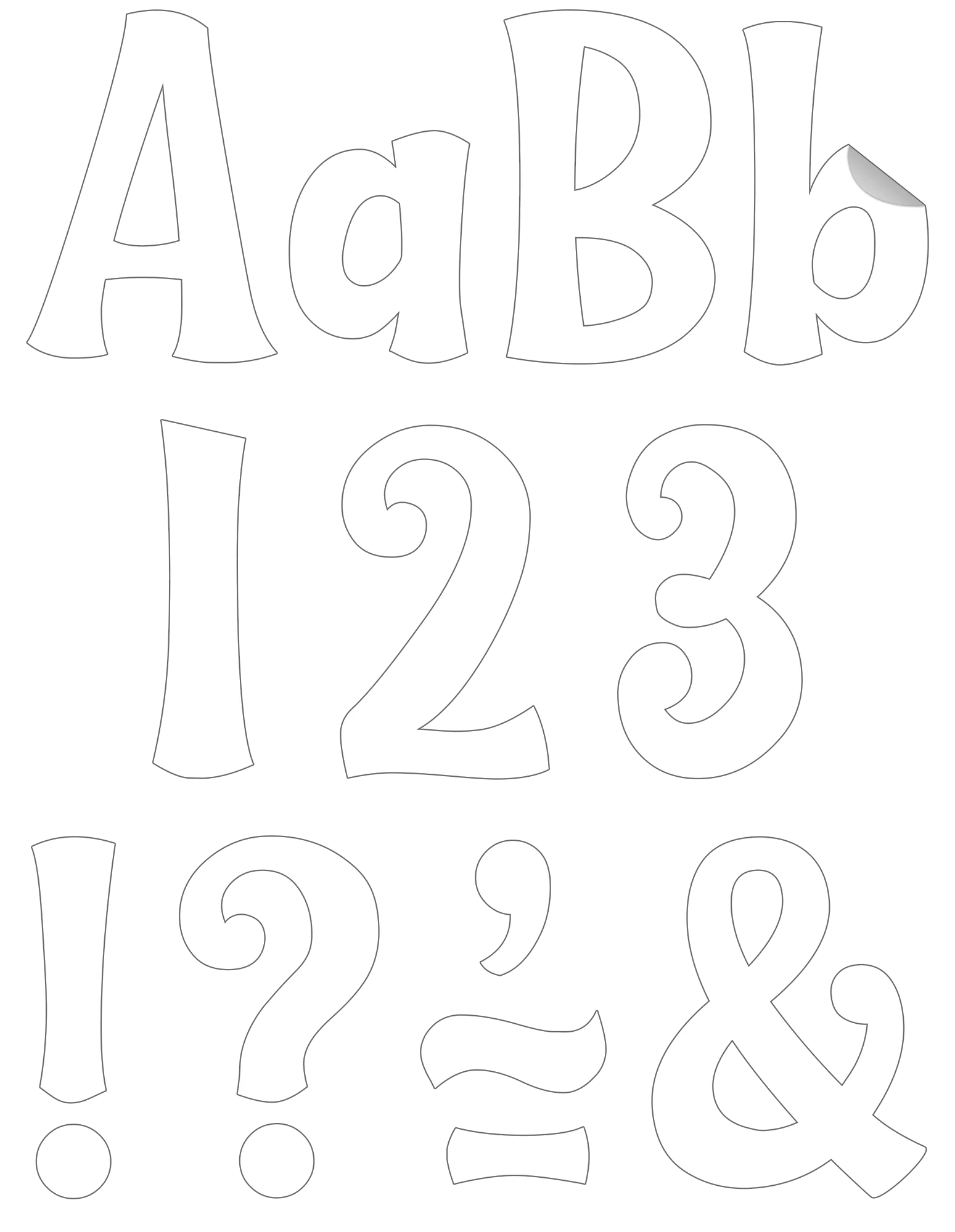 White 4" Wild Whimsy Self-Adhesive Letters Combo Pack