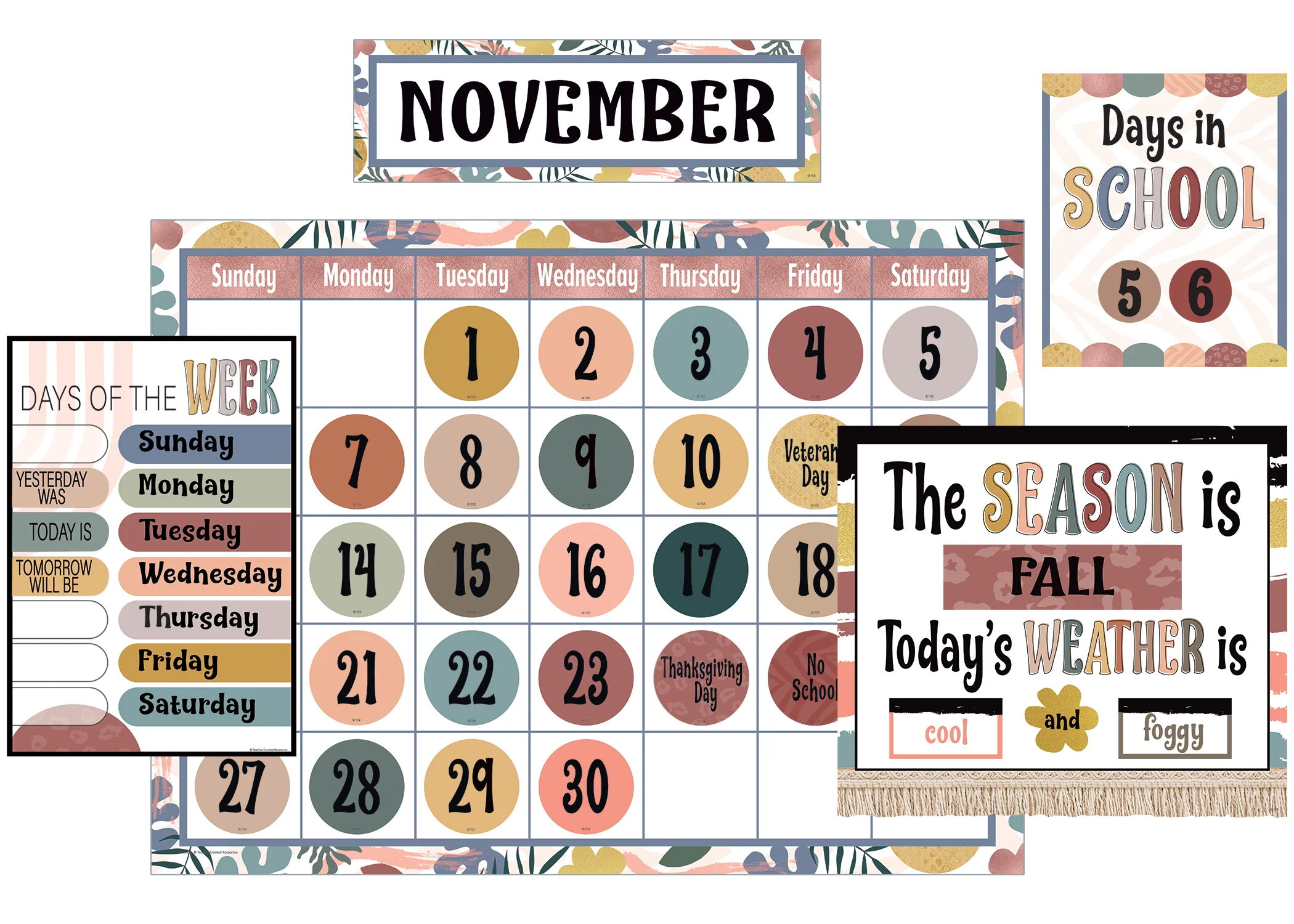 Wonderfully Wild Calendar Bulletin Board