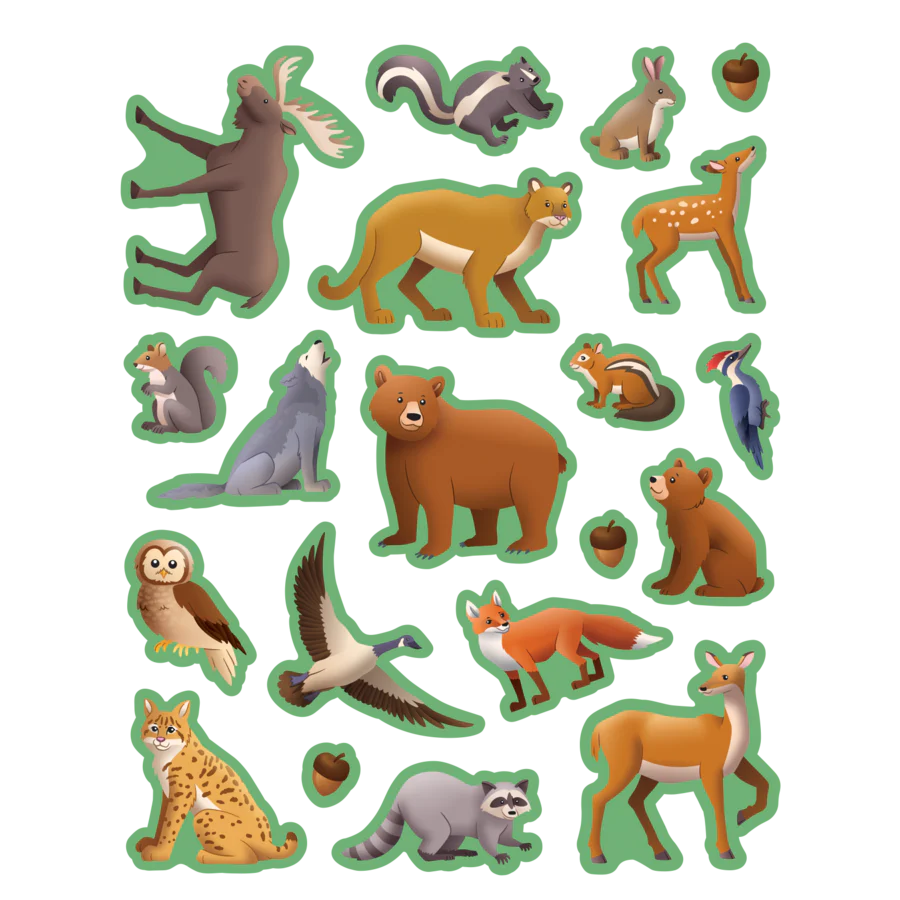 Woodland Animals Stickers